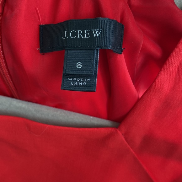 JCREW red gorgeous work dress - size 8 - beautiful neckline and great w belt - Picture 3 of 6